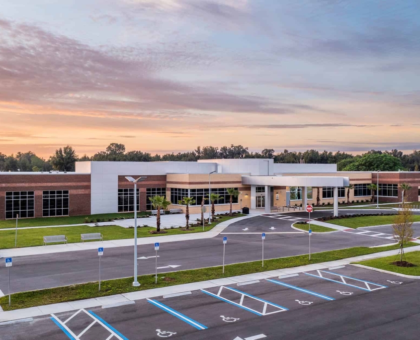Overhead View Of A Commercial Medical Building
