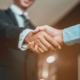 Businessman shake hands and get to know each other