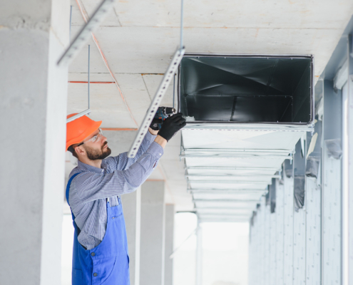 Warehouse Heating and Cooling System Installation