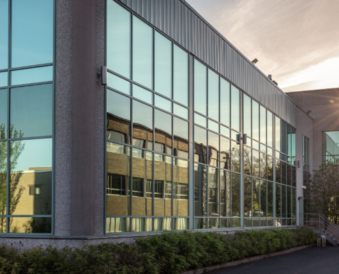 The exterior facade of a generic small business