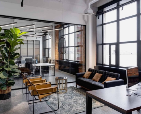 Interior meeting room in modern space office?