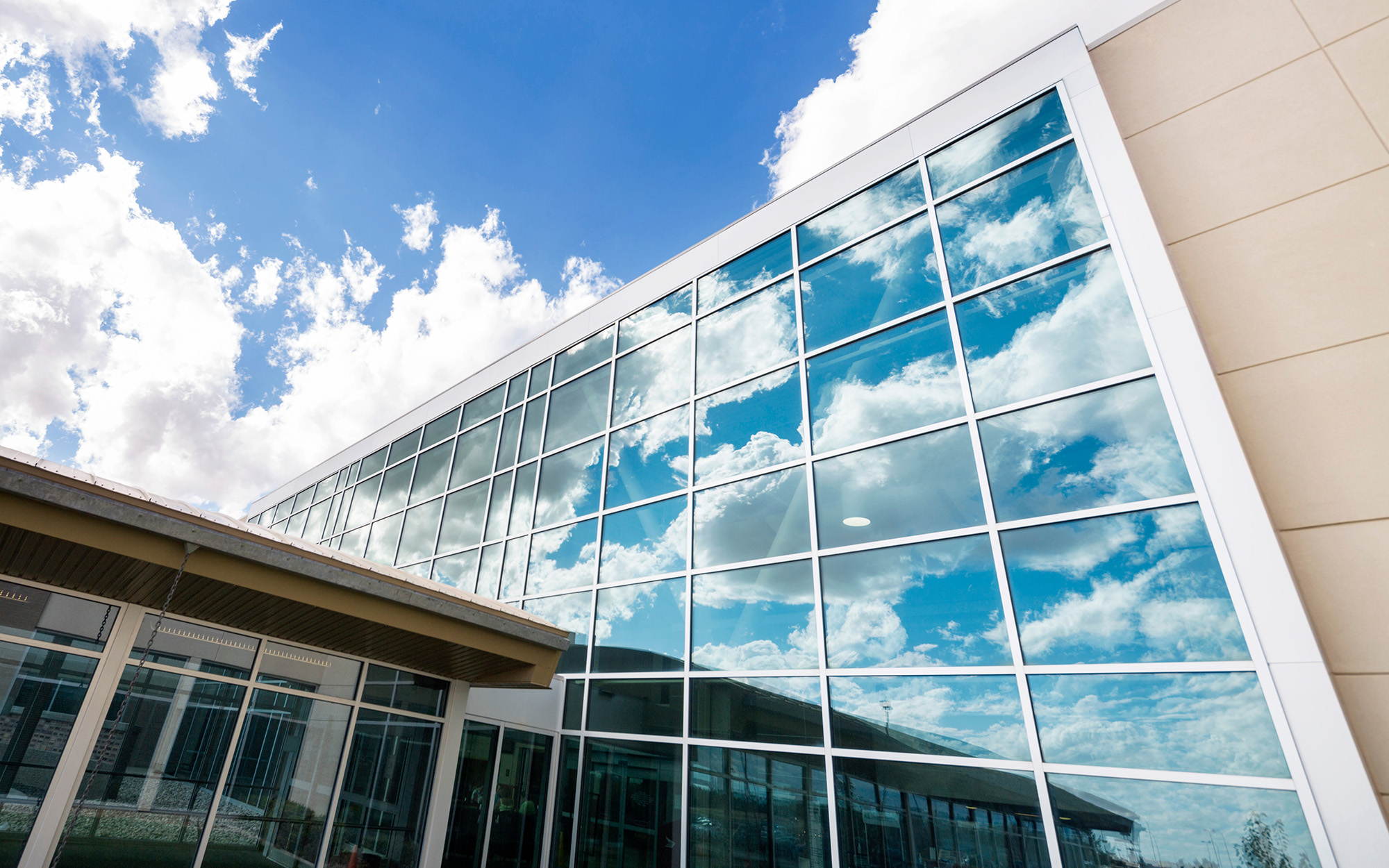 Modern Hospital Building With Glass Windows
